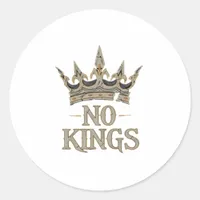 No Kings In America Vintage Graphic Classic Round Sticker