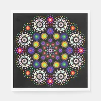 Psychedelic Dot Mandala   Napkins
