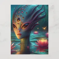 Swimming Alien  Postcard