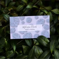 Chic Modern Monstera Leaf Tropical Pattern Business Card