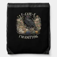 F-Caw-F I'm Knitting Creative Casual Drawstring Bag