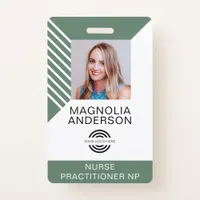 Custom Employee Photo Logo Barcode Name Badge