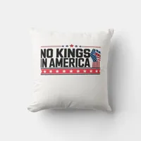 No Kings In America USA Minimal Clean Throw Pillow