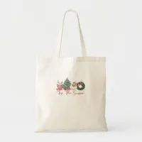Tis The Season Merry Christmas Cute Xmas Coffee Ch Tote Bag