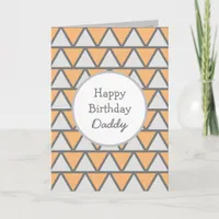 Modern Abstract Personalized Happy Birthday Daddy Card