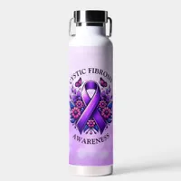 Cystic Fibrosis Awareness Ribbon Water Bottle