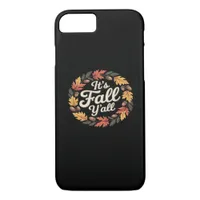 It’s Fall Y’all Halloween Bats Pumpkin Fall Hallow iPhone 8/7 Case