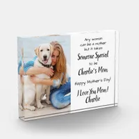 Dog Mom Custom Pet Mother's Day Photo Block