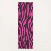 Pink and Black Zebra Print Yoga Mat