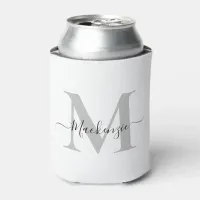 Personalize Monogram Initial Name Bottom Quote Can Cooler