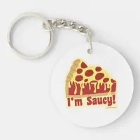 So Saucy Deep Pizza Keychain