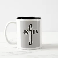 Jesus Cross Two-Tone Coffee Mug