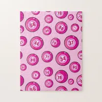 Pink Bingo Balls Fun Jigsaw Puzzle