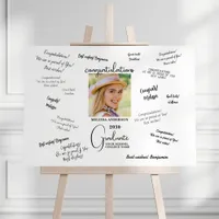 Modern Graduation Photo Signature Guest Book Foam Board