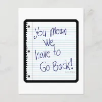 Go Back to School Postcard