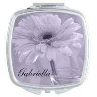 Pale Purple Tinted Daisy Wedding Makeup Mirror