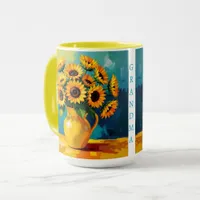 Yellow Sunflowers Personalized Mug