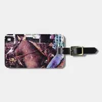 Cowgirl and Horse Luggage Tag