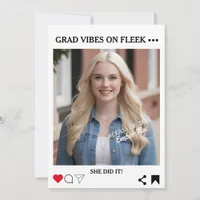 Grad Vibes on Fleek, Social Media Graduation Invitation