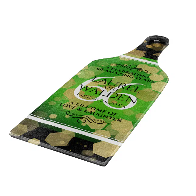 Elegant 66th Titanite Wedding Anniversary Cutting Board