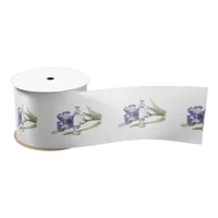 Purple Ruffled Iris Satin Ribbon