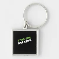 Retro Tis The Season Christmas Keychain