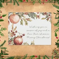 Merry Christmas Ornament Tree Postcard