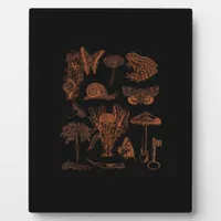 Botanical Art, Frog Fungi Goblincore Aesthetic Cot Plaque
