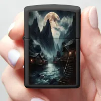 Moonlight Village Zippo Lighter