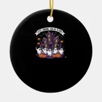 Eat Drink And Be Scary Classic Funny Retro Ceramic Ornament