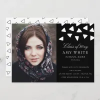 Classy Modern Stylish Elegant Photo Graduation Invitation