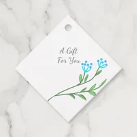 Simple Minimalist Wildflower Boho Chic Favor Tags