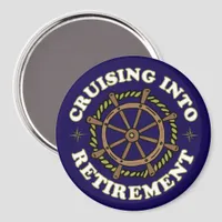 Cruising Into Retirement Funny Cruise Cabin Door Magnet