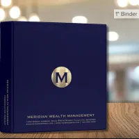 Gold Monogram Financial Presentation Binder