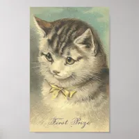 First Prize Vintage Cat Poster