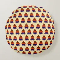 Multicolored Christmas Tree - Round Pillow