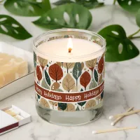 Earth Tones Christmas Pattern#5 ID1009 Scented Candle