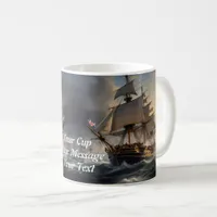 Fire and Foam: The English Warship of 1805 Coffee Mug