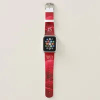 Elegant 15th Rose Wedding Anniversary Celebration Apple Watch Band
