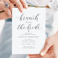 Modern Elegant Brunch with the Bride Bridal Shower Invitation