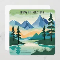 Mountains Landscape Nature Father's Day Holiday Card