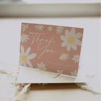 Thank You Card  Blush Pink Daisy