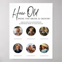 How Old Were the Bride and Groom Reception Game Poster