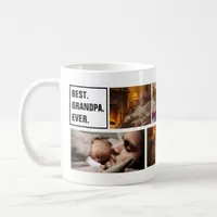 Best Grandpa Ever Photo Collage and Custom Text Coffee Mug