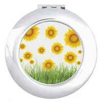 Bright and Elegant Sunflower Graphic Design Compact Mirror