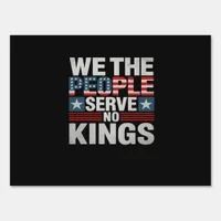 No King Patriotic Freedom No Kings In America Retr Sign