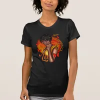 Radiant Black Leo Diva with Fierce Confidence T-Shirt