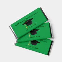 Green Gold Graduation Hat Graduation Party  Hershey Bar Favors