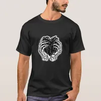 Skeleton Heart Hands Funny T-Shirt