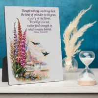 Grieve Not Vintage Cowbell Flowers, Birds Easel Plaque